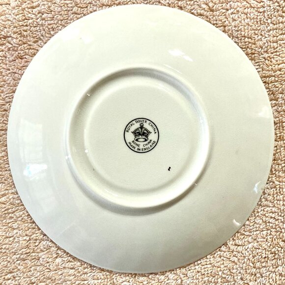 1950s Fine Bone English China Royal Dover “Rosina” Pttrn Tea Saucer Dish 5.75” - Picture 4 of 5